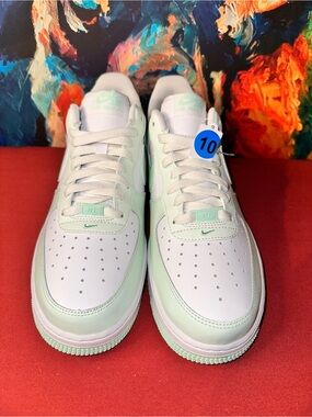 No.10 Nike Air Force 1 '07 Low Barely Green/Mint Foam White Men's Shoes